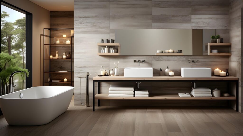 Dollar store bathroom organization jars