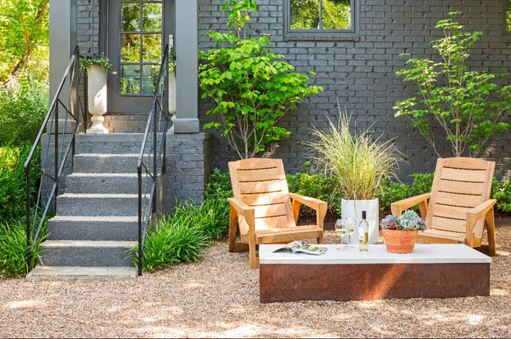 Foldable patio furniture for small backyard space