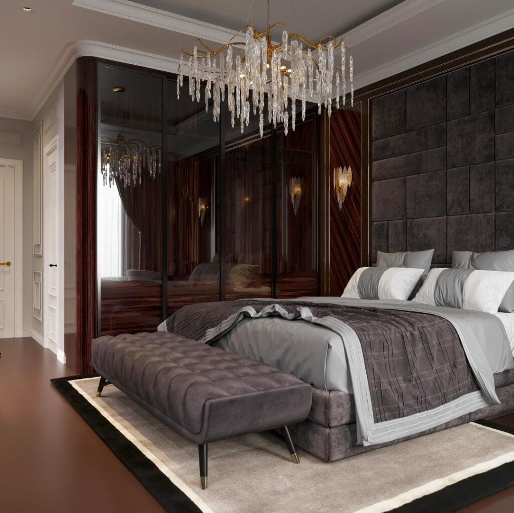 hotel style luxury bedroom suite design